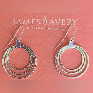 James Avery | retired 3 hammered circles sterling silver